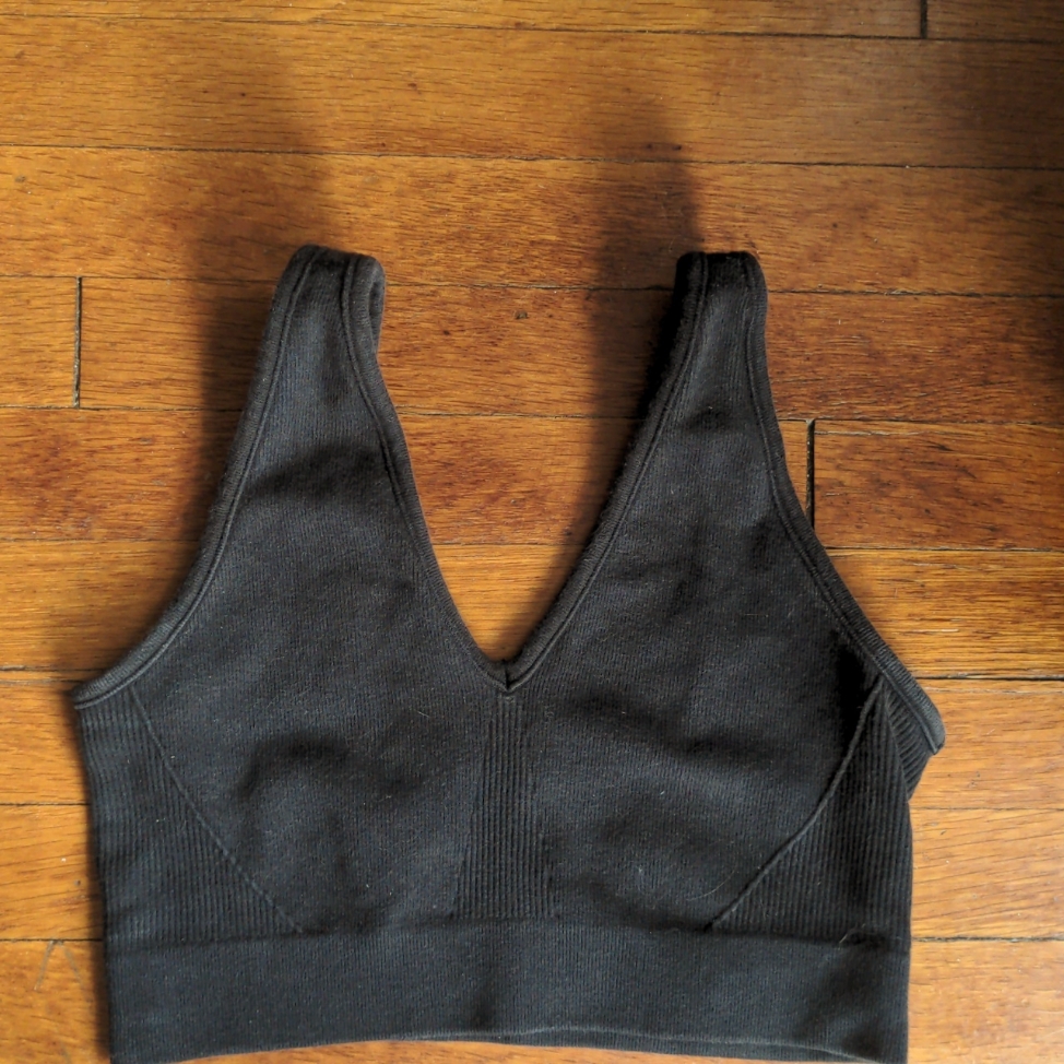 Everlane Cotton V-Neck Tank Bra